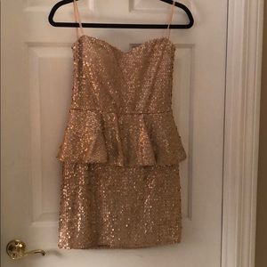 Sequin peplum dress